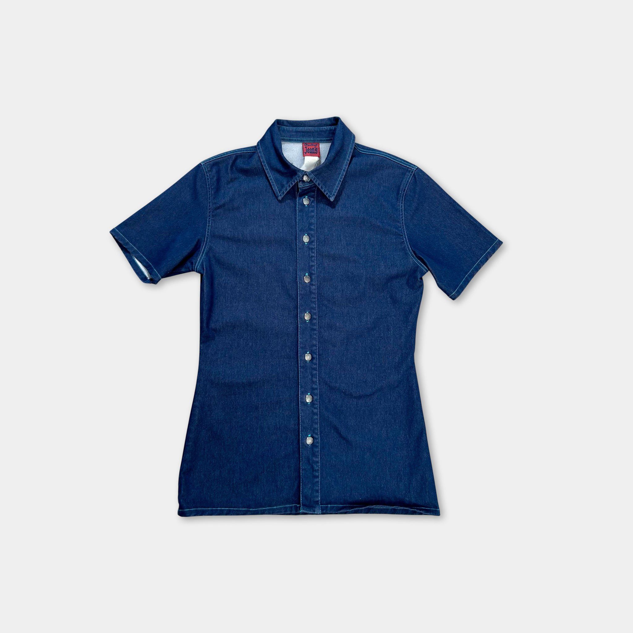 Jean Paul Gaultier Jean Paul Gaultier Classic Fitted Blue Denim Shirt Size S / US 4 / IT 40 - 1 Thumbnail