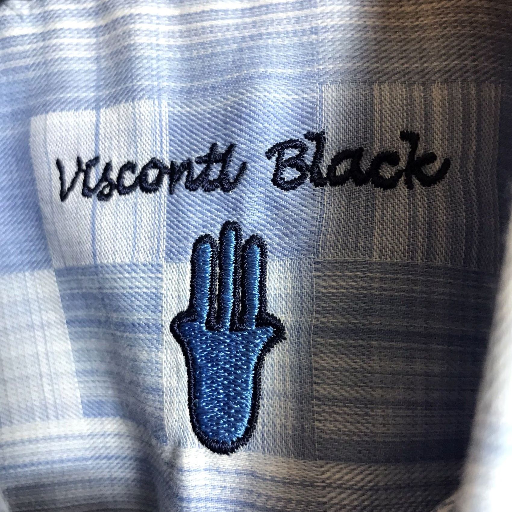 Vintage VINTAGE Visconti Black Shirt Mens Medium Blue Plaid Long Sleeve Button-Up Shirt Size US M / EU 48-50 / 2 - 2 Thumbnail