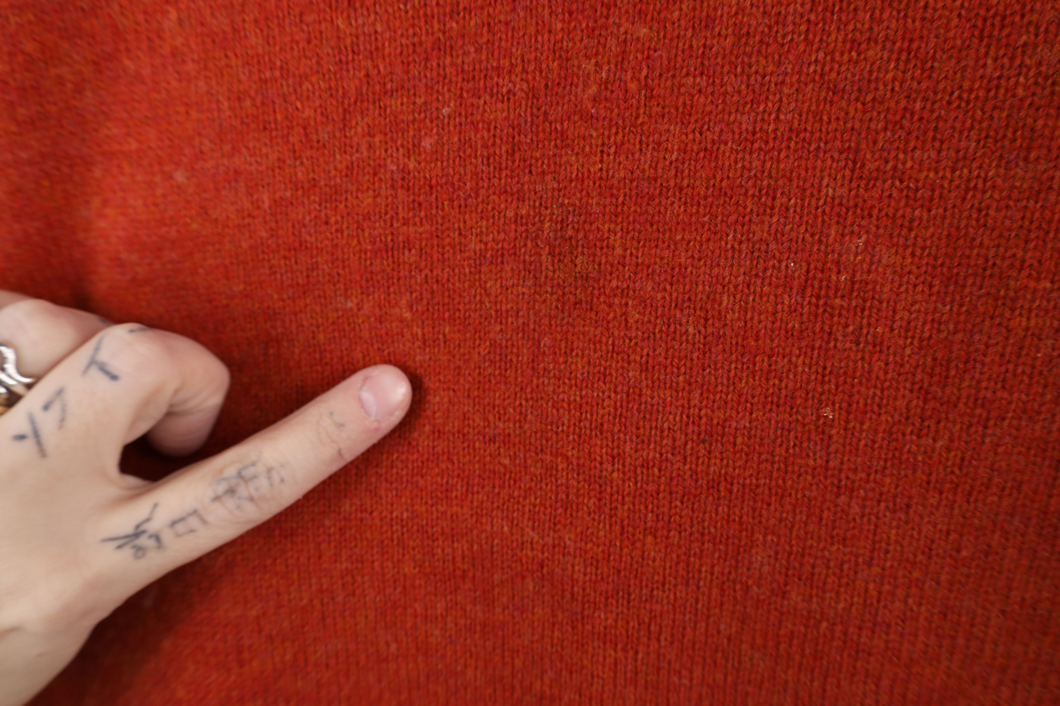 Ralph Lauren × Vintage Vintage 90s Ralph Lauren Lambswool V-Neck Sweater Orange Size US L / EU 52-54 / 3 - 5 Thumbnail