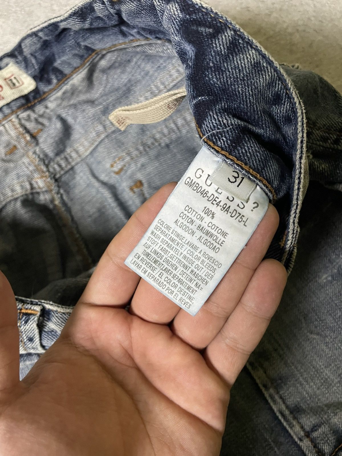 Guess IfSixWasNine Skull USA 99’ LGB Distressed LUXURU GUESS jeans Size US 31 - 12 Thumbnail