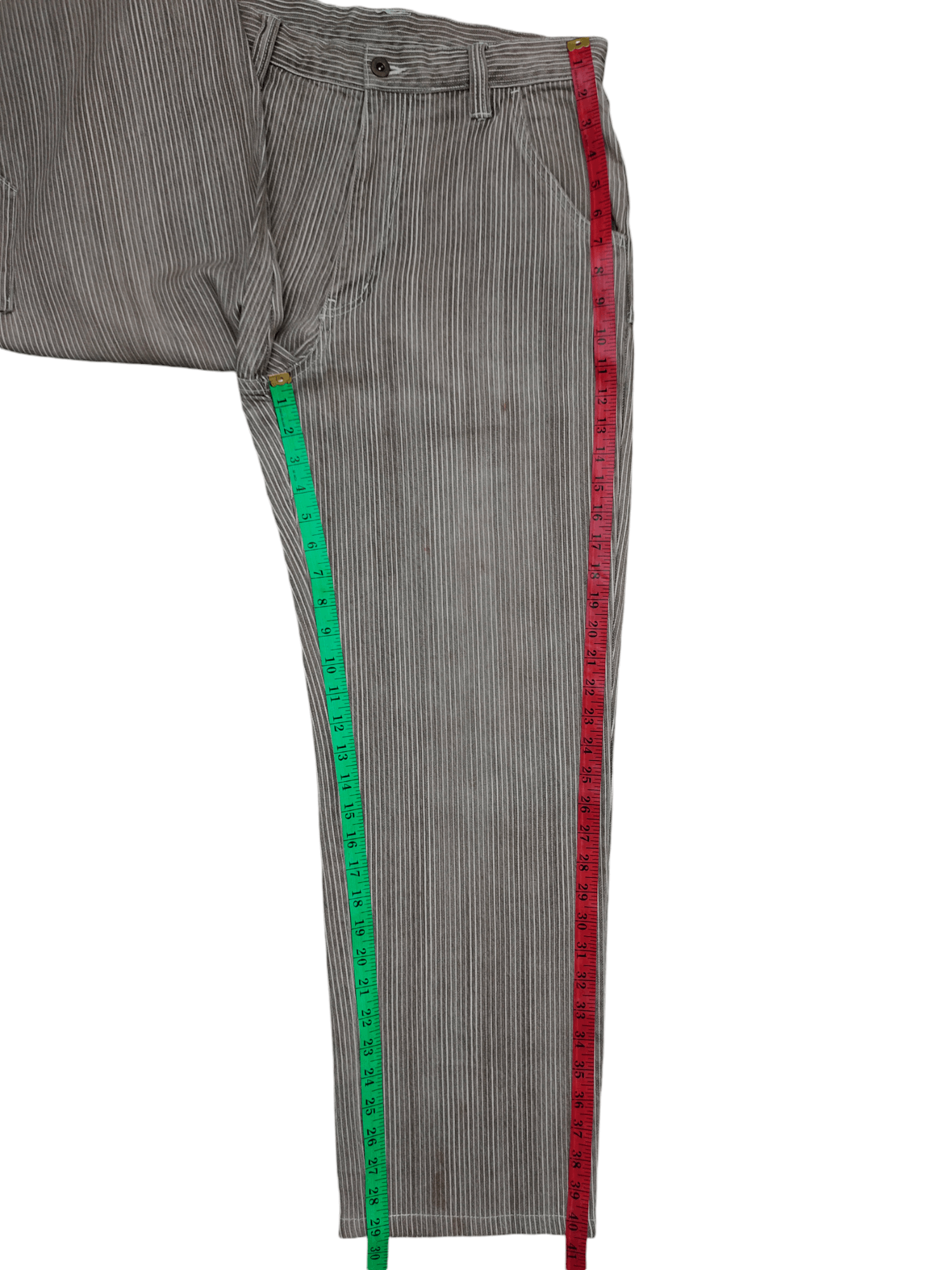Japanese Brand Vintage Y2k Hang Ten Hickory Carpenter Denim Pants Orslow Size US 33 - 7 Thumbnail