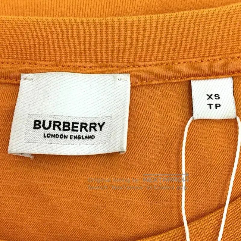 Burberry Burberry Orange Cotton Women's T-Shirt. Size XS / US 0-2 / IT 36-38 - 5 Thumbnail