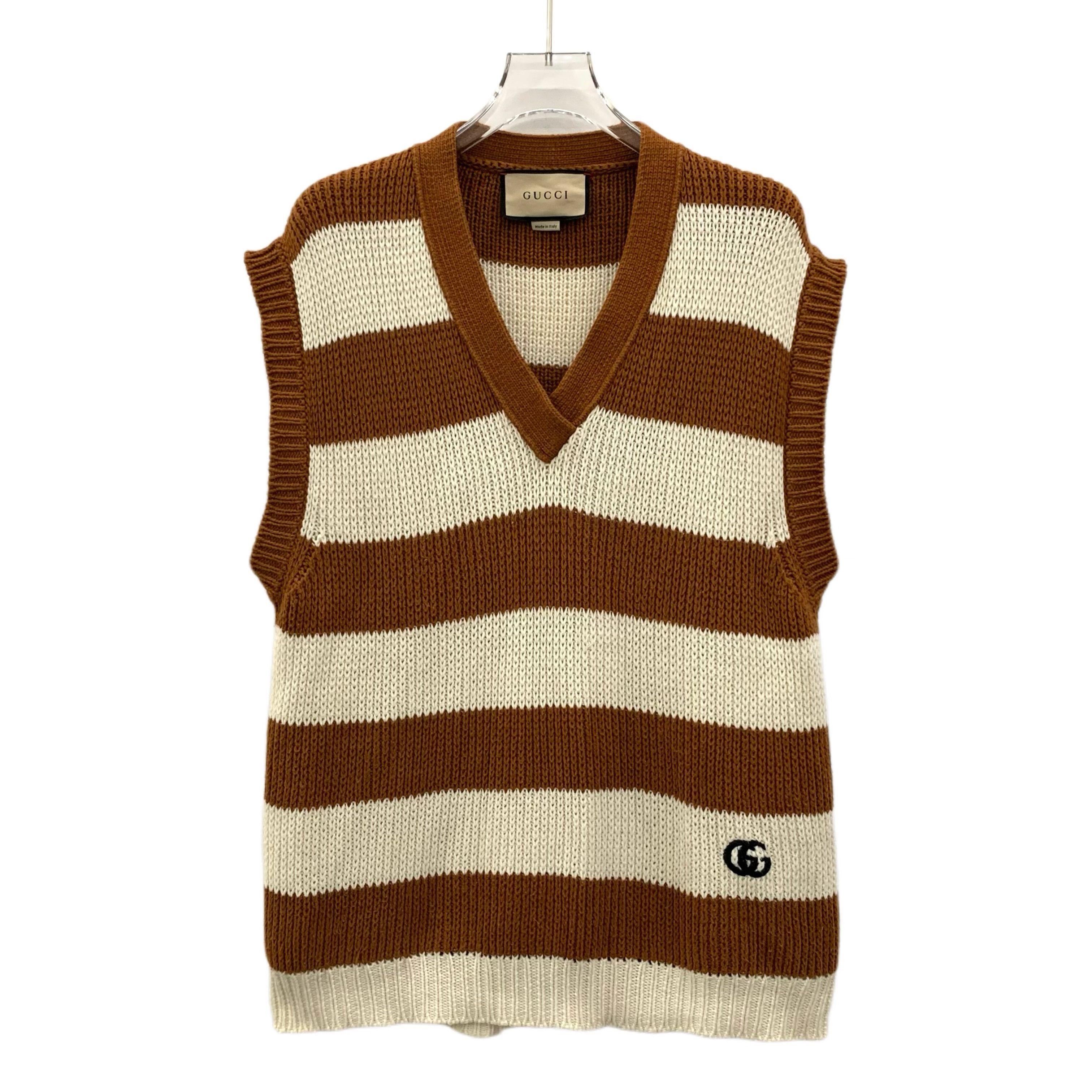 Gucci Vest – Colorblock Stripe Logo Knit (Size M)