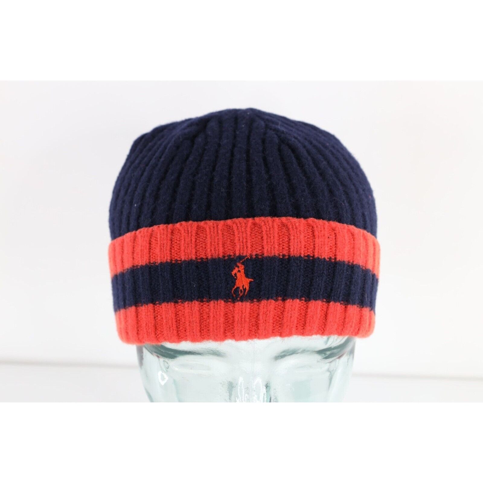 Vintage 90s Polo Sport Ralph Lauren Wool Ribbed Beanie Hat
