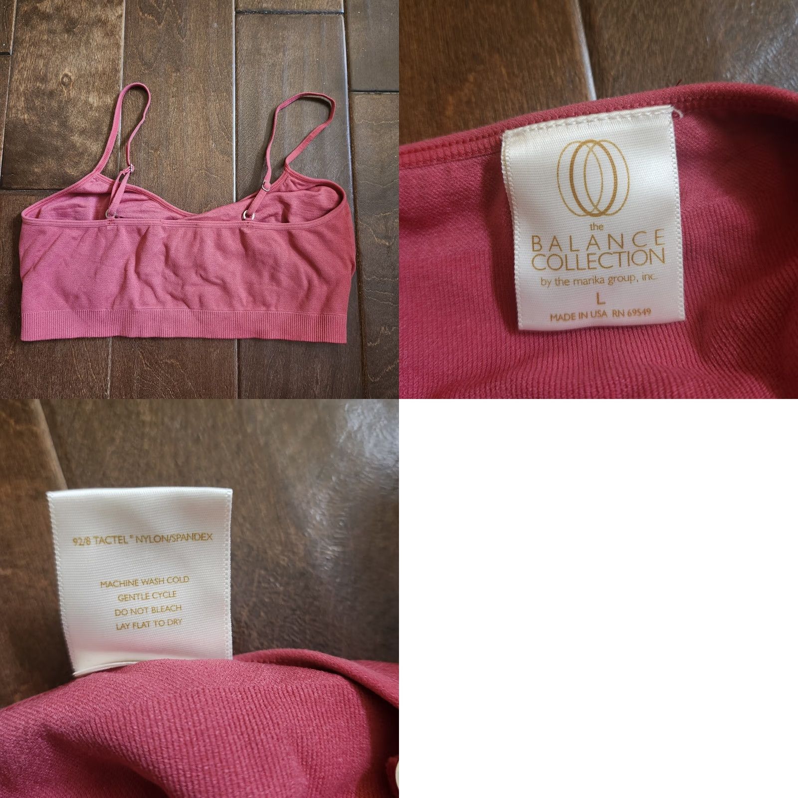New Balance New Balance The Balance Collection Sports Bra - Women L Pink, Pullover, Solid, Spandex Nylon, Machine Washable, Activewear, Size L Size ONE SIZE - 8 Thumbnail