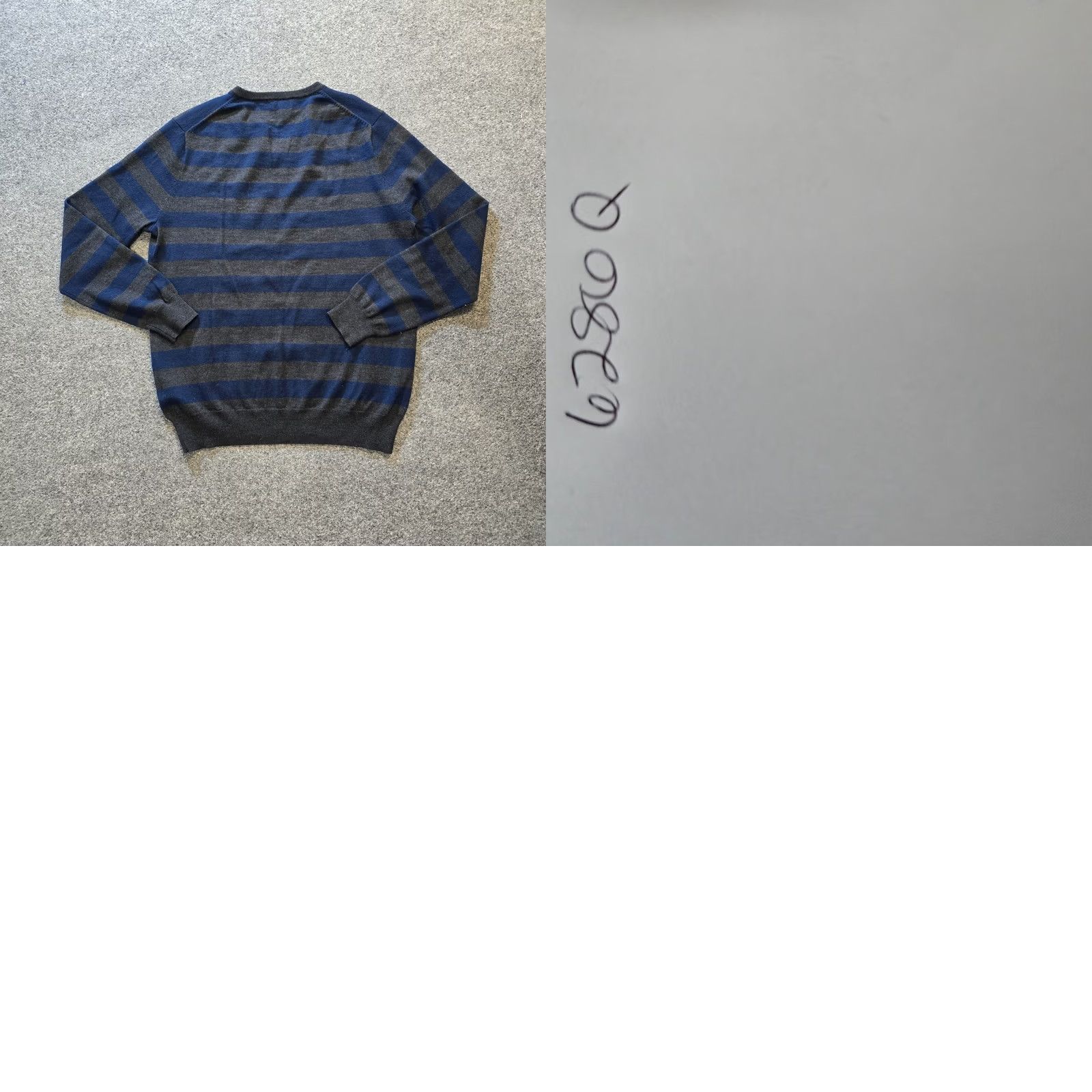 J.Crew J.CREW Sweater Men Size M Blue Gray Stripe Merino Wool V-Neck Casual Preppy Pullover Knit Long Sleeve Lightweight Regular Winter Fall Spring Size US M / EU 48-50 / 2 - 8 Thumbnail