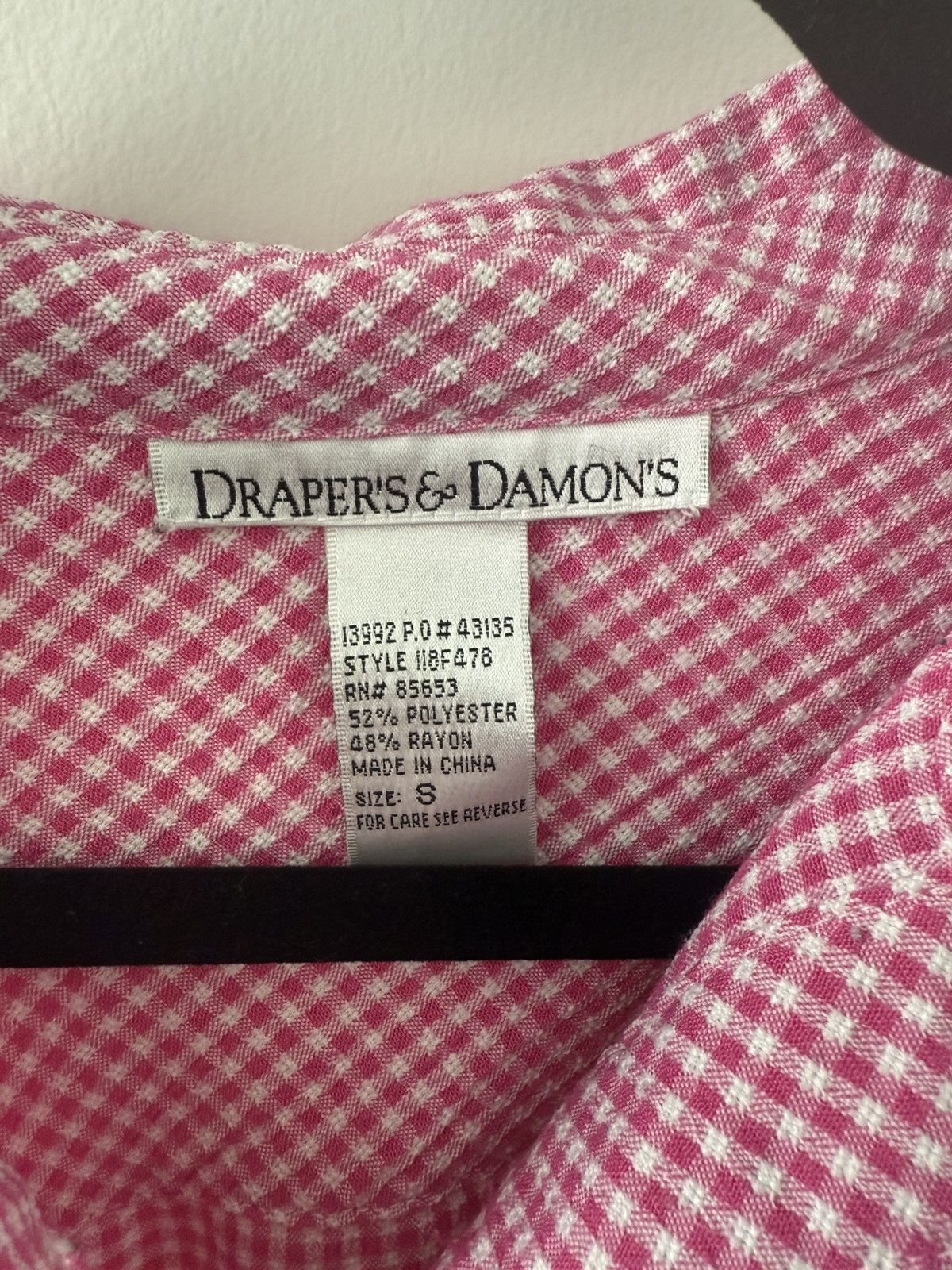 Other Drapers & Damon Pink Plaid Button Up Women’s Small Size S / US 4 / IT 40 - 3 Thumbnail