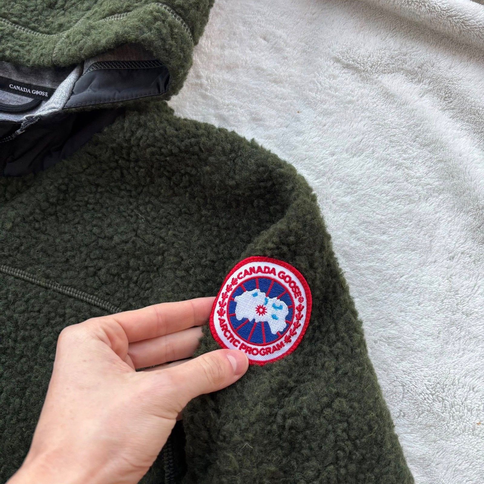Canada Goose Canada Goose Dark Sage Simcoe Hooded Fleece Jacket - Small Size S / US 4 / IT 40 - 3 Thumbnail