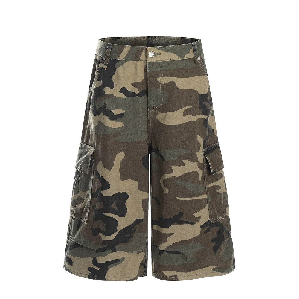 Japanese Brand × Vintage Men's trendy loose multi-pocket camouflage work shorts Size US 32 / EU 48 - 1 Thumbnail