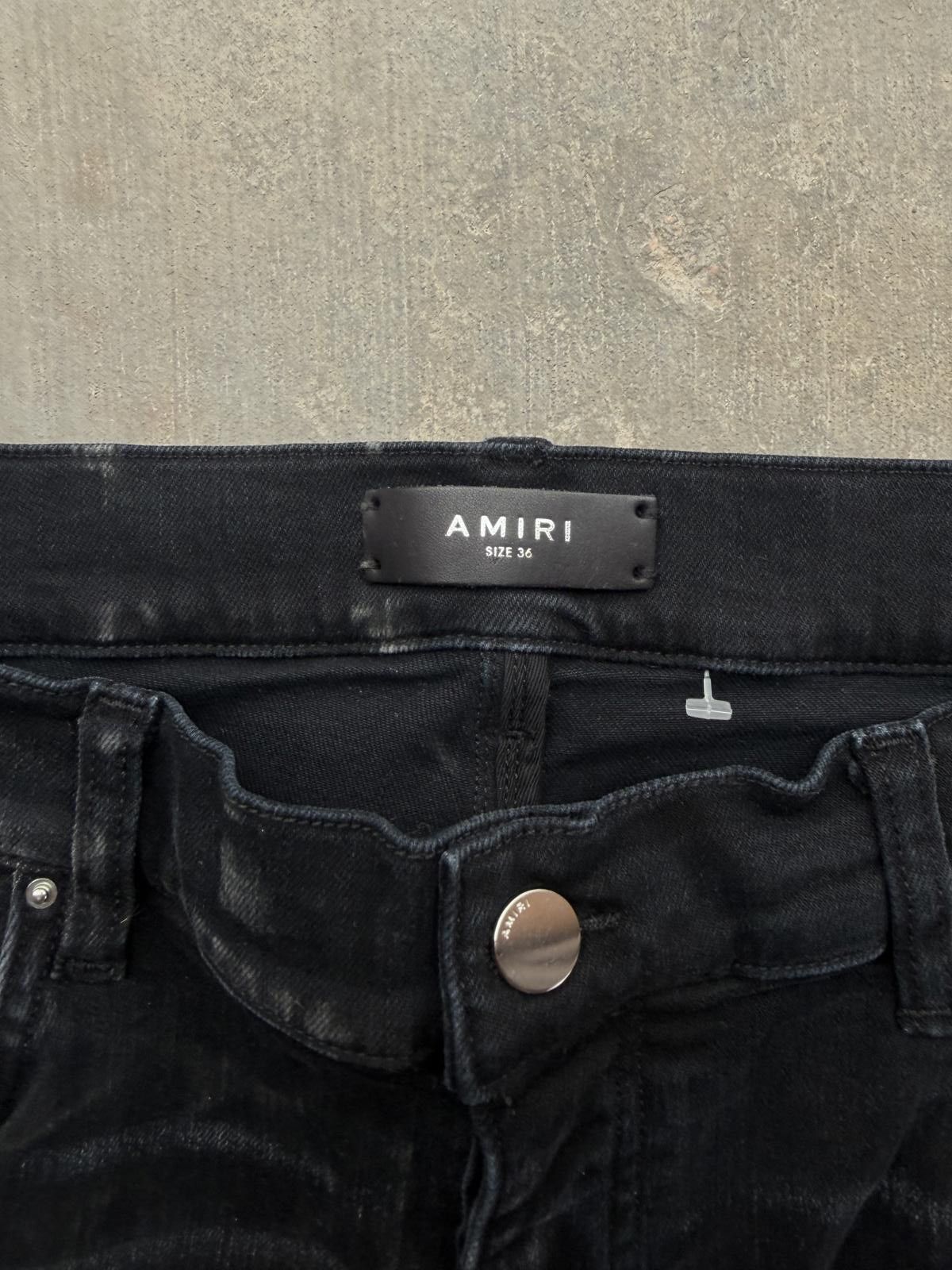 Amiri Amiri Paint Drip Logo Jeans Black 36 NWT Authentic Rare Size US 36 / EU 52 - 3 Thumbnail