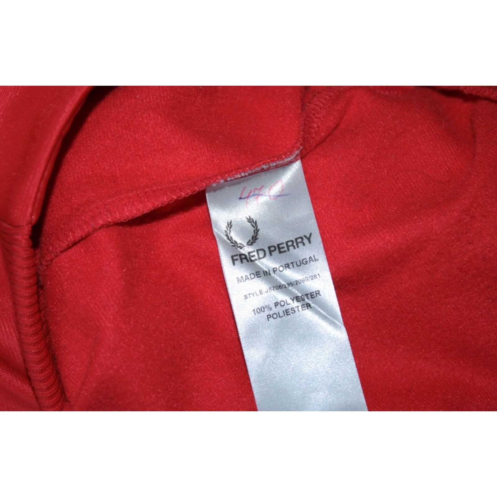 Fred Perry Fred Perry womens red full zip track jacket UK 12 EUR 40 Size XL / US 12-14 / IT 48-50 - 7 Thumbnail