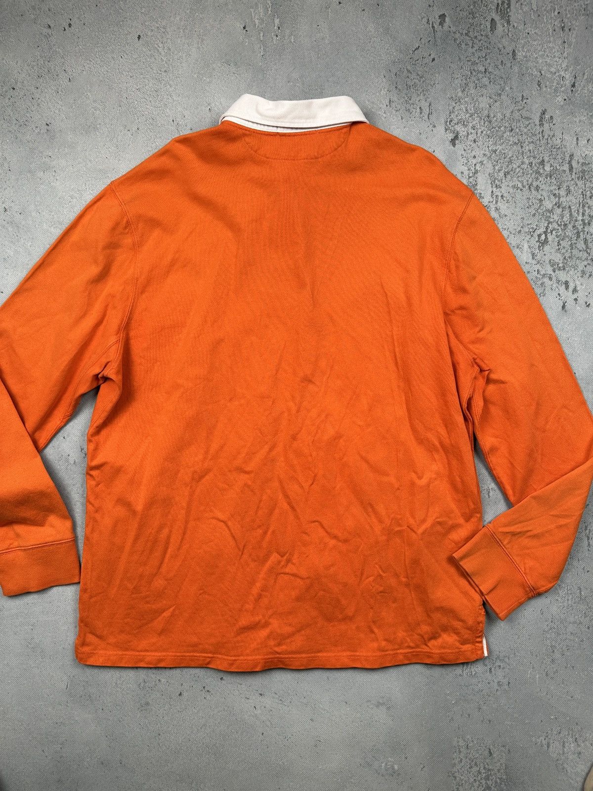 Polo Ralph Lauren Polo Ralph Lauren RLPC Orange Long Sleeve Rugby Shirt 90s Size US XL / EU 56 / 4 - 10 Thumbnail
