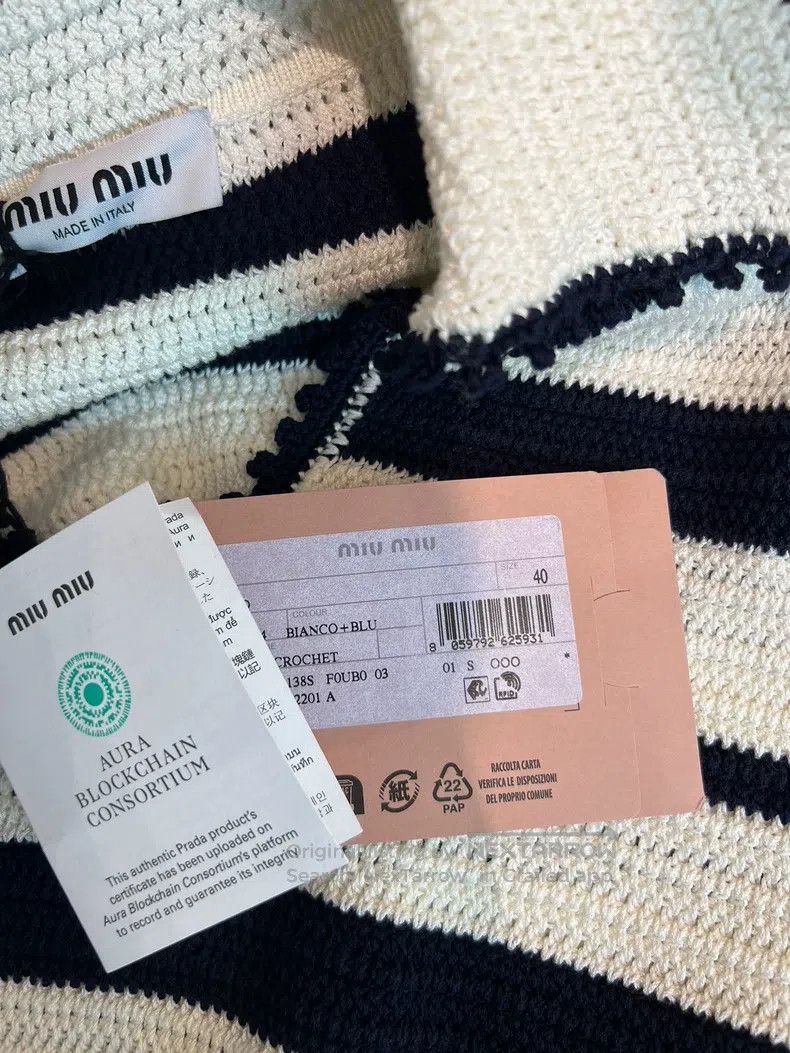 Miu Miu Miu Miu 40 Striped knit dress Size M / US 6-8 / IT 42-44 - 4 Thumbnail