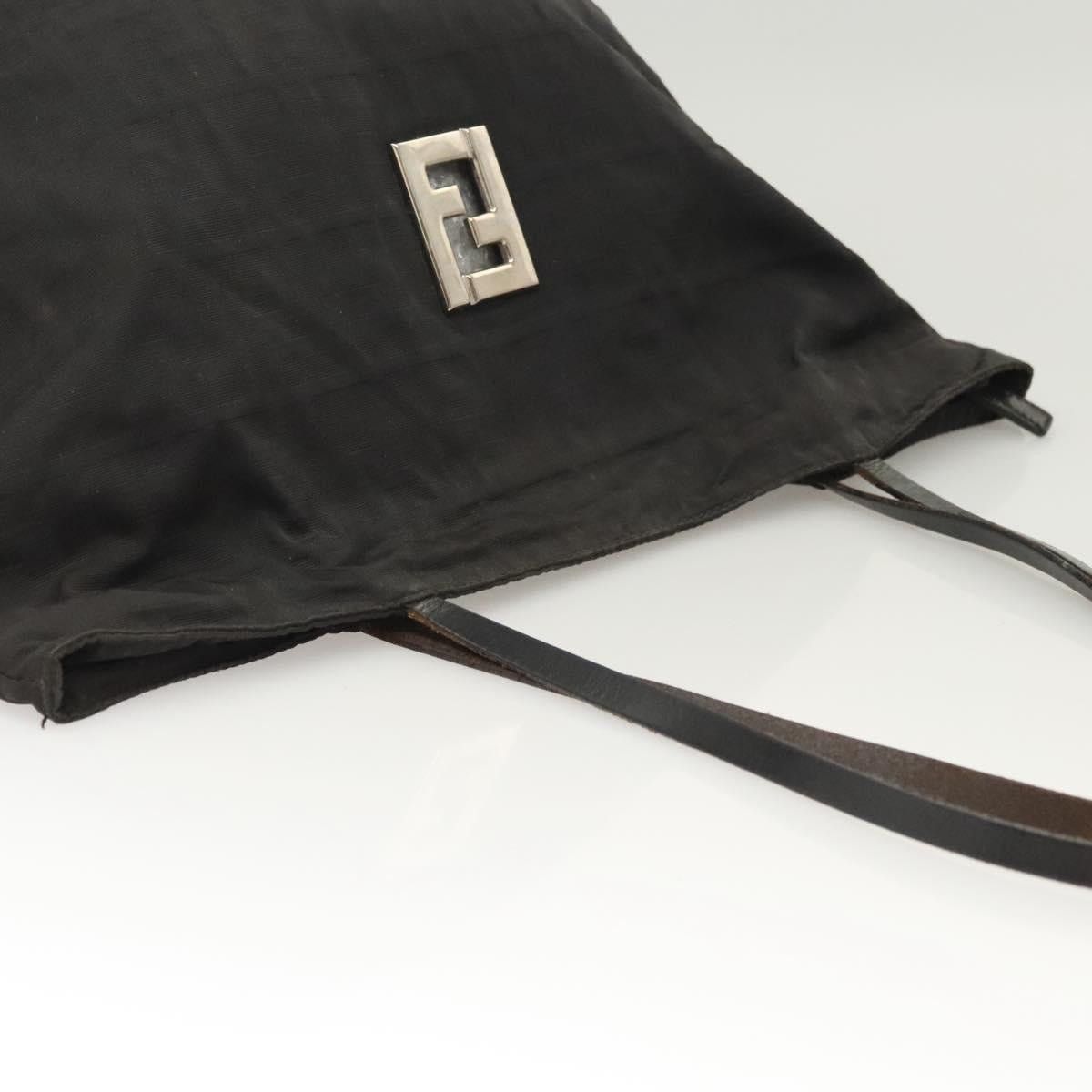 Fendi FENDI Zucca Canvas Tote Bag Nylon Black Silver Size ONE SIZE - 6 Thumbnail