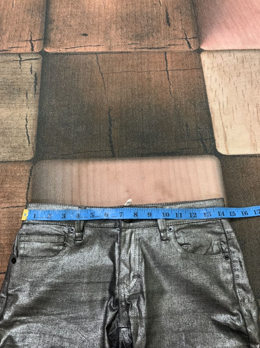 BCBGeneration CRAZY gun metal y2k pant waxed style with zipper leg Size US 28 / EU 44 - 18 Thumbnail