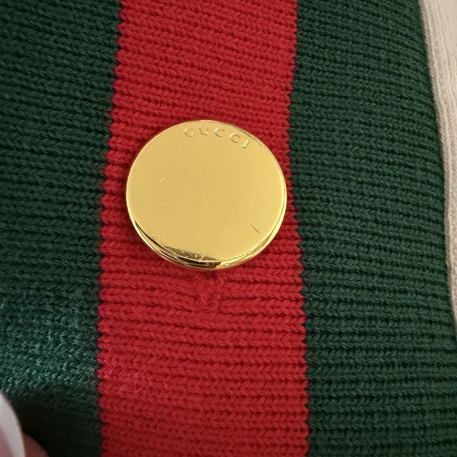 Gucci NWT Gucci Cotton Jersey Cardigan With Web 'Off White' Mens S Size US L / EU 52-54 / 3 - 8 Thumbnail