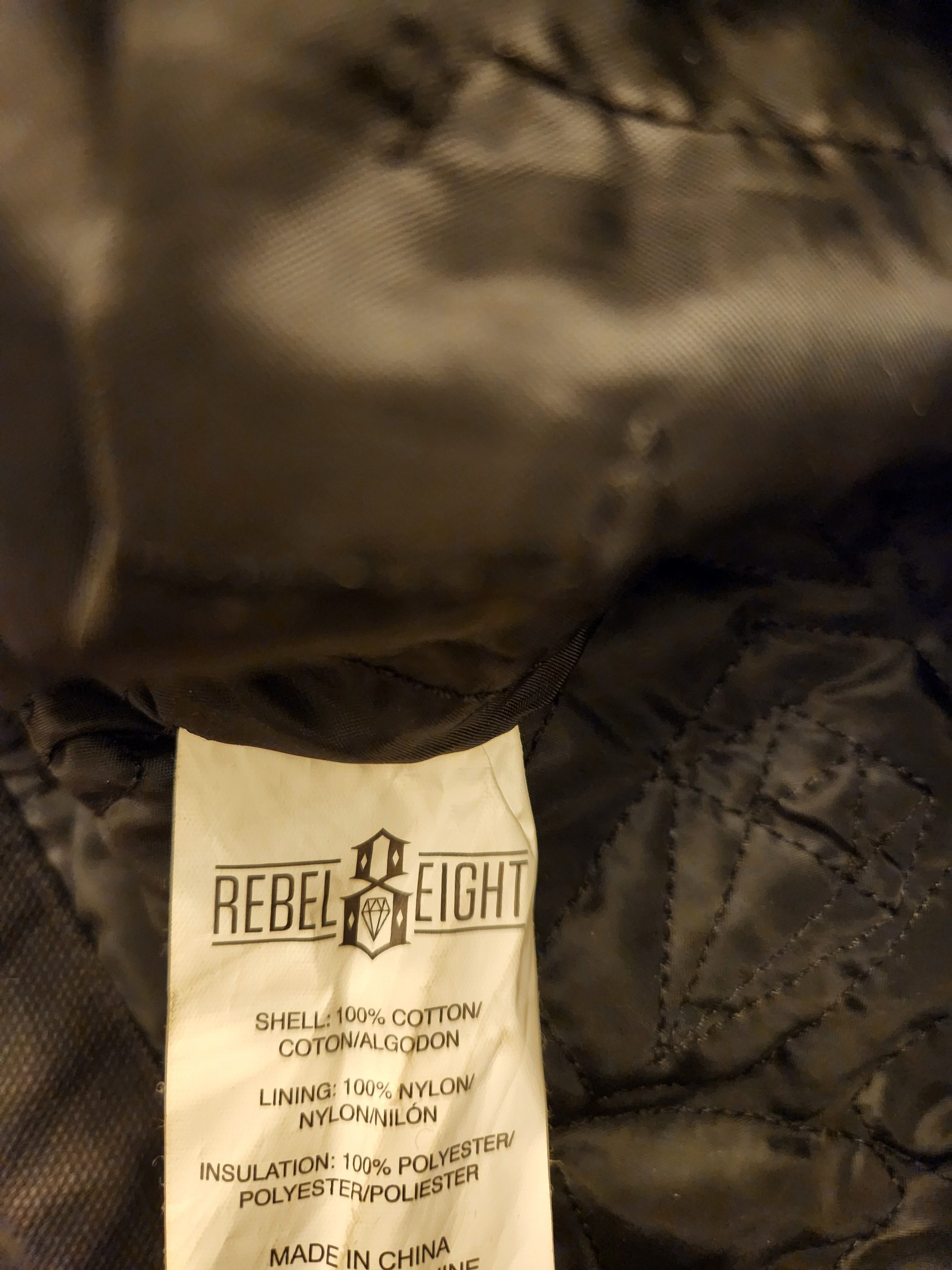 Rebel8 100% Heavy Cotton Black and Plaid Jacket Size US M / EU 48-50 / 2 - 4 Thumbnail
