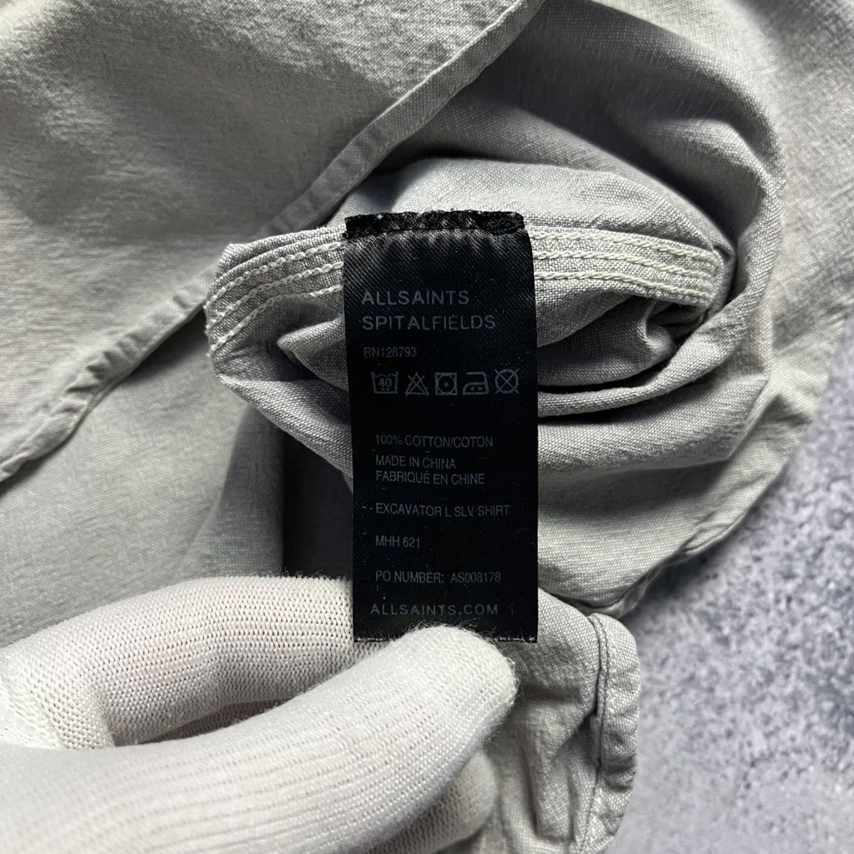 Allsaints × Vintage Vintage Allsaints Gray Shirt Button Up Streetwear Y2K Size US M / EU 48-50 / 2 - 8 Thumbnail
