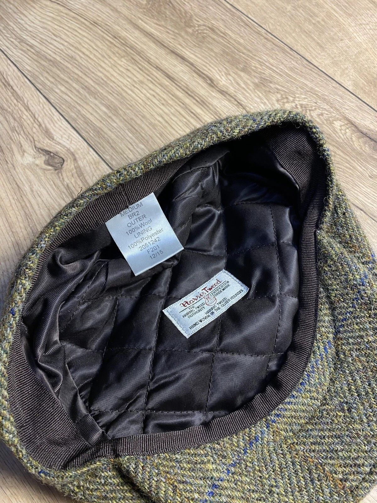 Harris Tweed County Cap, Brown Herringbone Harris Tweed Vintage Size ONE SIZE - 4 Thumbnail