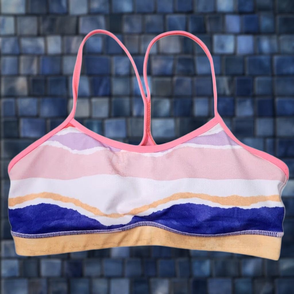 Lululemon Lululemon Womens Sports Bra Size 8 Wireless Removable Padding Multicolor Striped Activewear T背? Size ONE SIZE - 1 Thumbnail