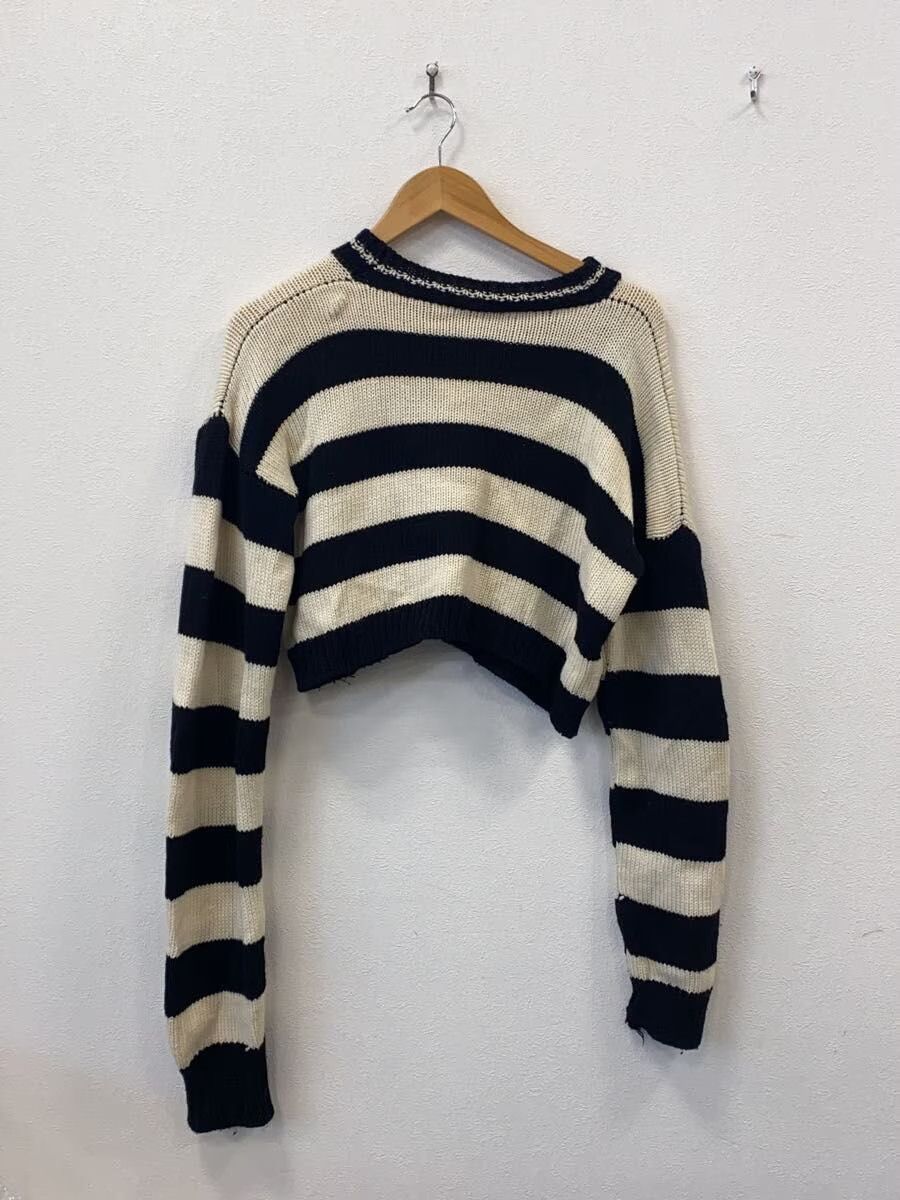 Raf Simons Striped Cropped Wool Knit Sweater Size US XS / EU 42 / 0 - 2 Thumbnail