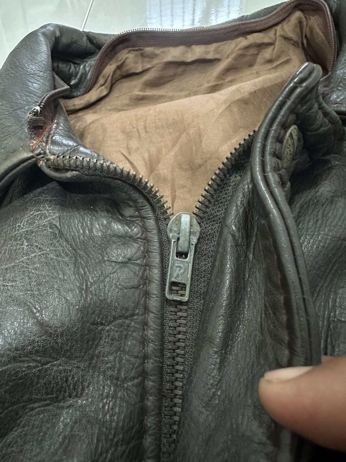 Vintage VTG Giorgio Paris Leather Jacket Size US L / EU 52-54 / 3 - 6 Thumbnail