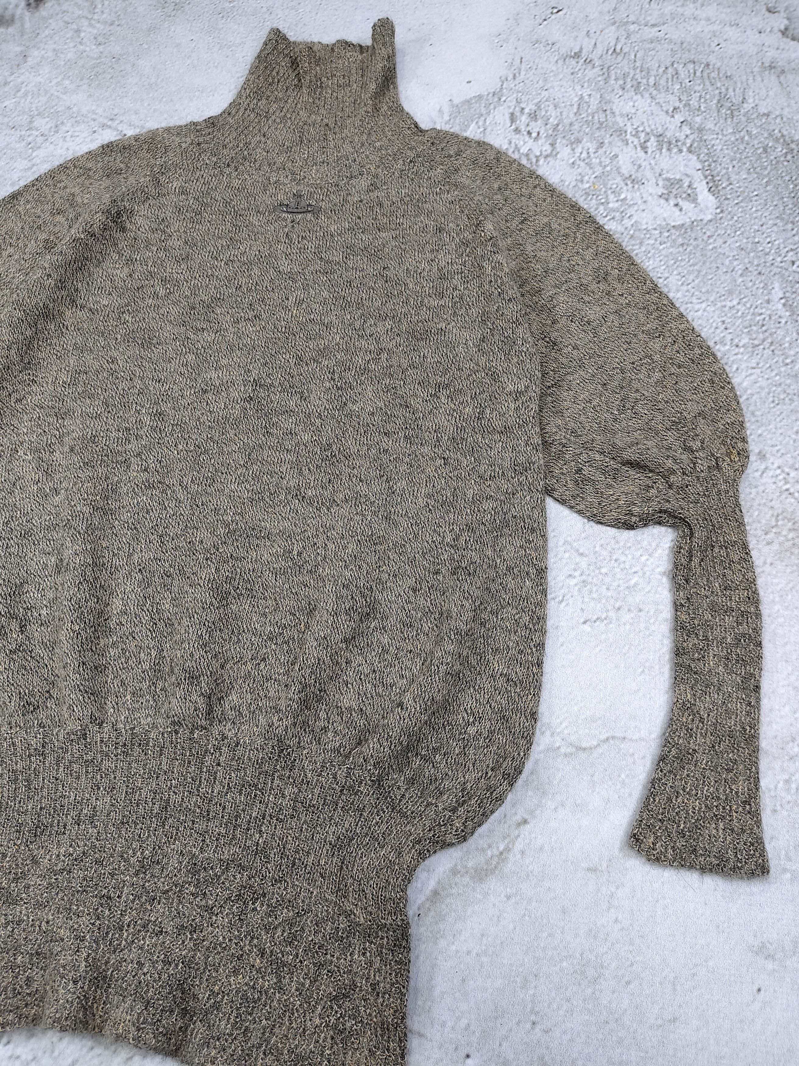 Vivienne Westwood 2000s V.W- Orb Embroidery Logo Alpaca Wool Knit Turtleneck Size M / US 6-8 / IT 42-44 - 6 Thumbnail