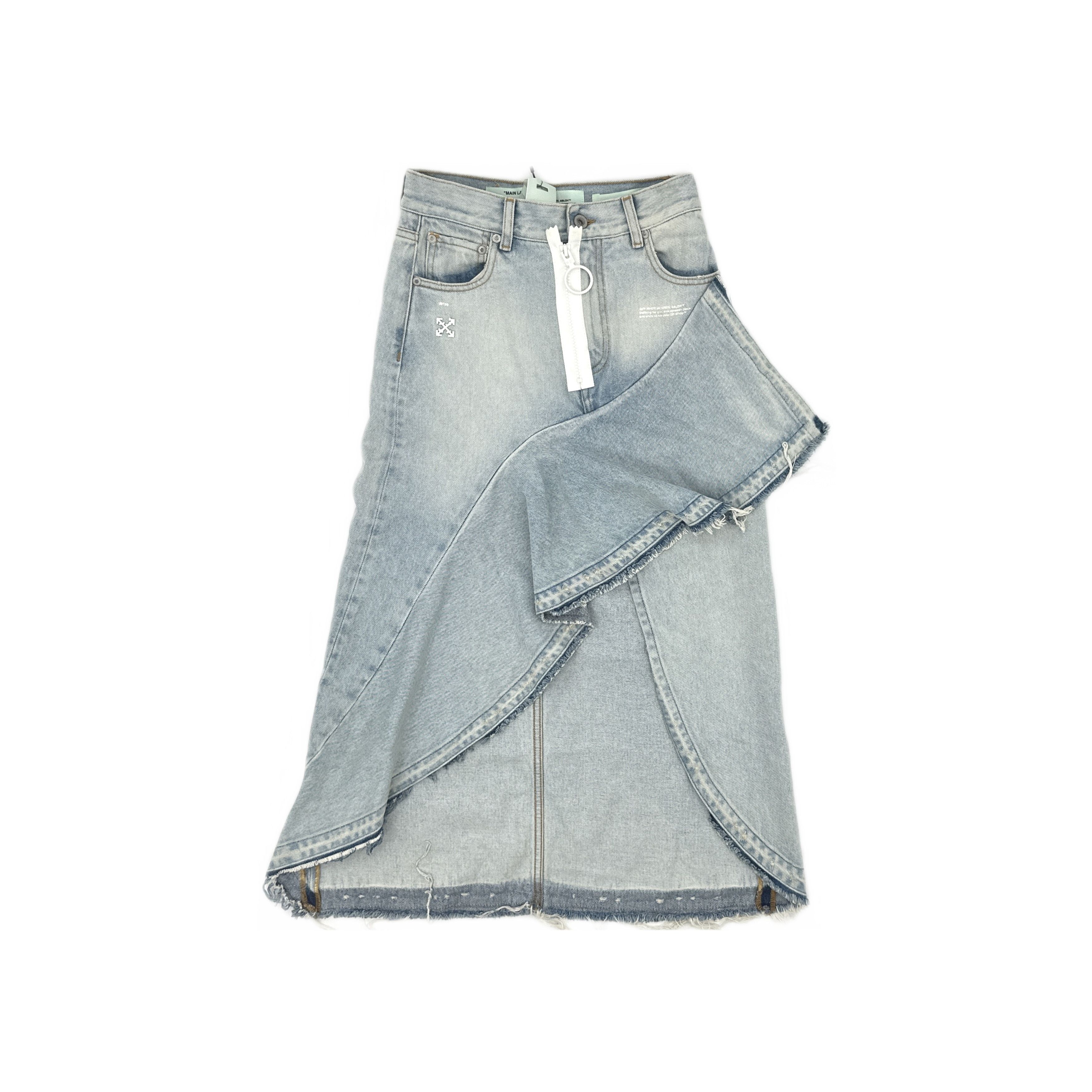 Off-White OFF-WHITE Asymmetric Zip Midi Skirt Size 38 Size 26" / US 2 / IT 38 - 1 Thumbnail