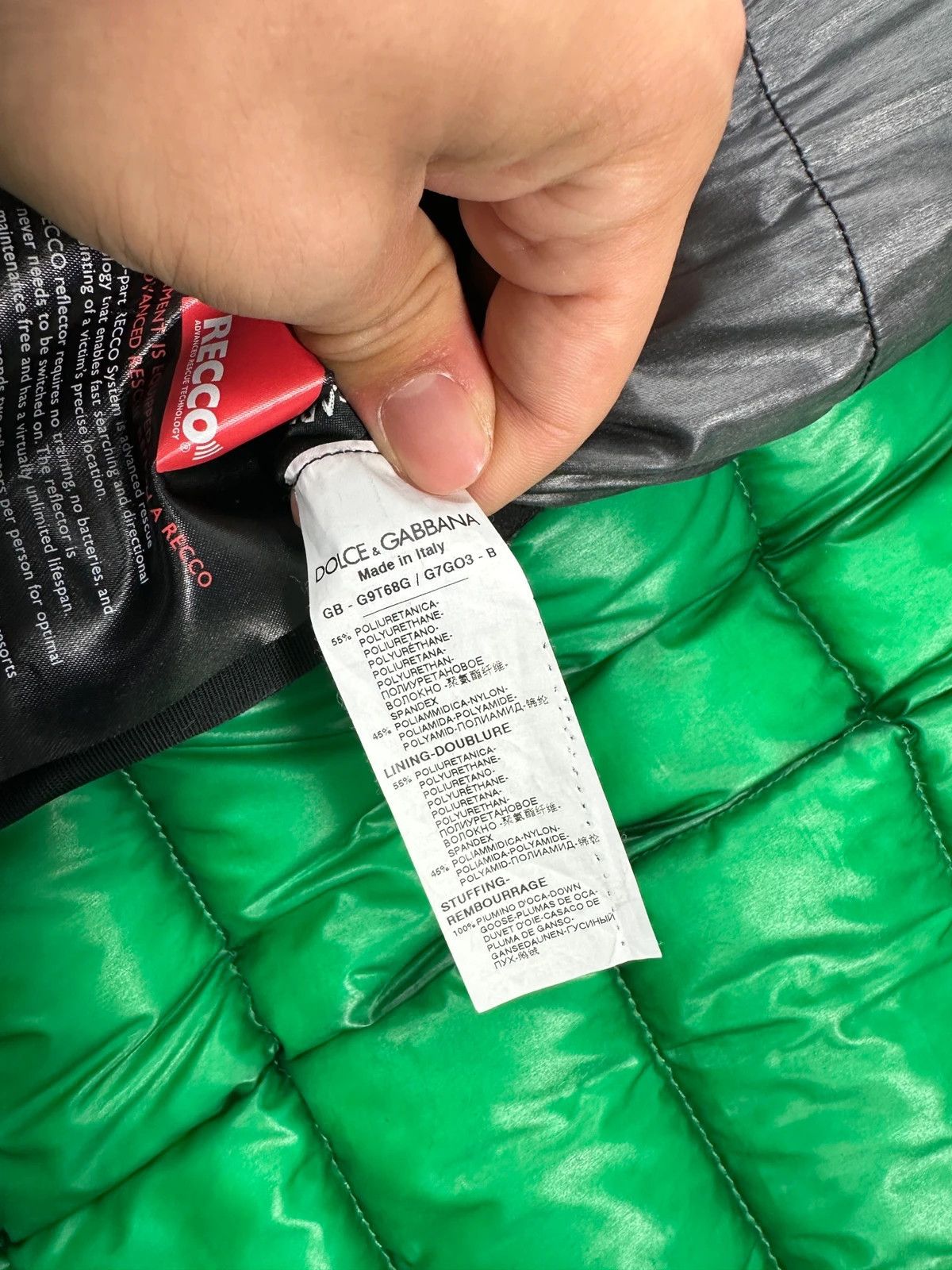 Dolce & Gabbana Dolce & Gabbana Ski Transparent Green Down Puffer Jacket Size US M / EU 48-50 / 2 - 13 Thumbnail