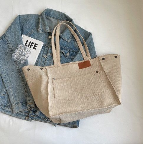 Japanese Brand Huskycat artistic canvas tote Size ONE SIZE - 7 Thumbnail