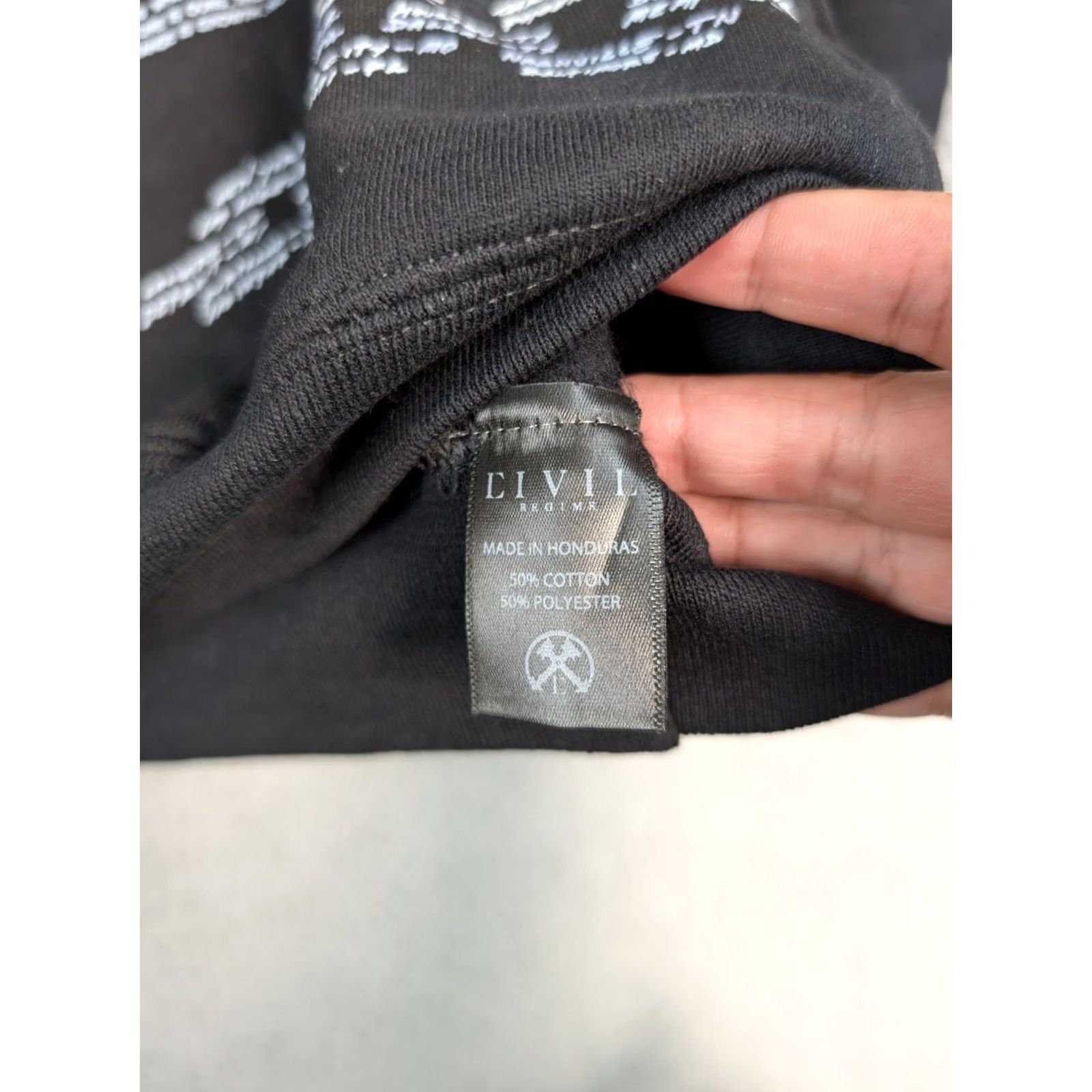 Vintage Civil Regime Hoodie Mens Large Black Floral Limited Edition #235/500 Pullover Crew Neck Pockets All Seasons Knit Cotton Blend Polyester Baggy? Size US L / EU 52-54 / 3 - 4 Thumbnail