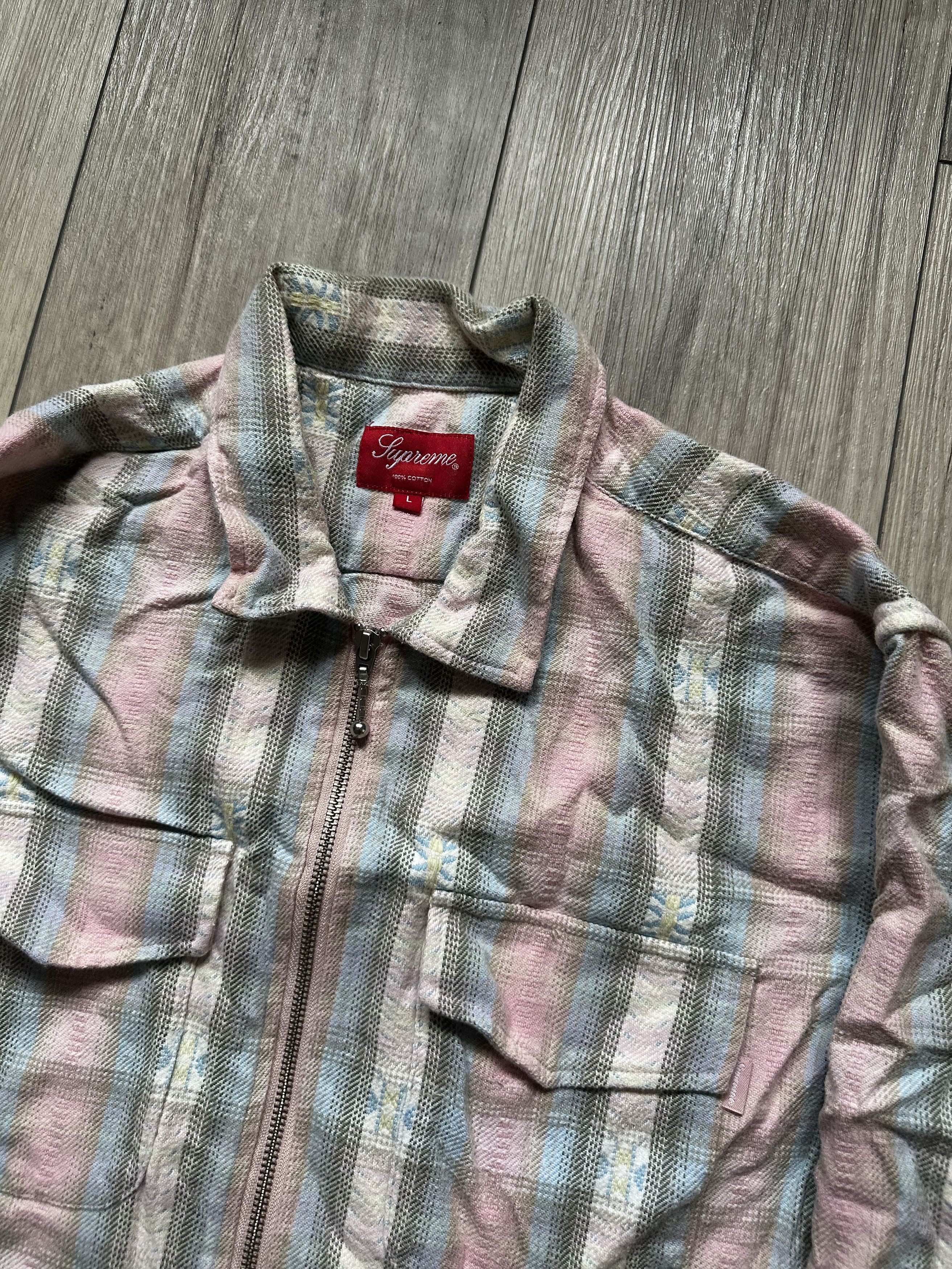 Supreme Supreme FW 2017 Plaid Flannel Zip Up Shirt Size US L / EU 52-54 / 3 - 6 Thumbnail