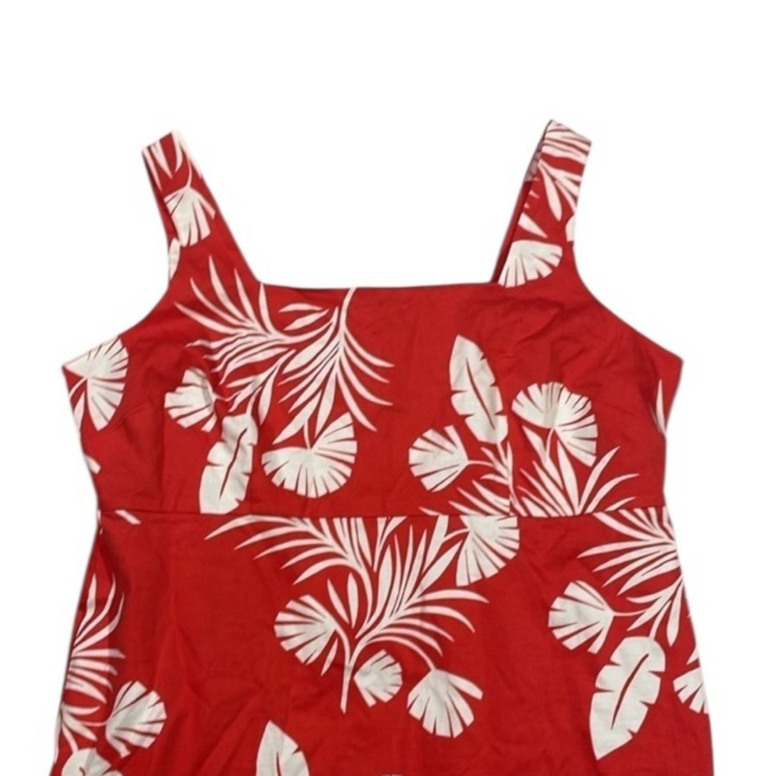 Boden Boden Red and White Tropical Sleeveless Floral Midi Dress Size M / US 6-8 / IT 42-44 - 3 Thumbnail