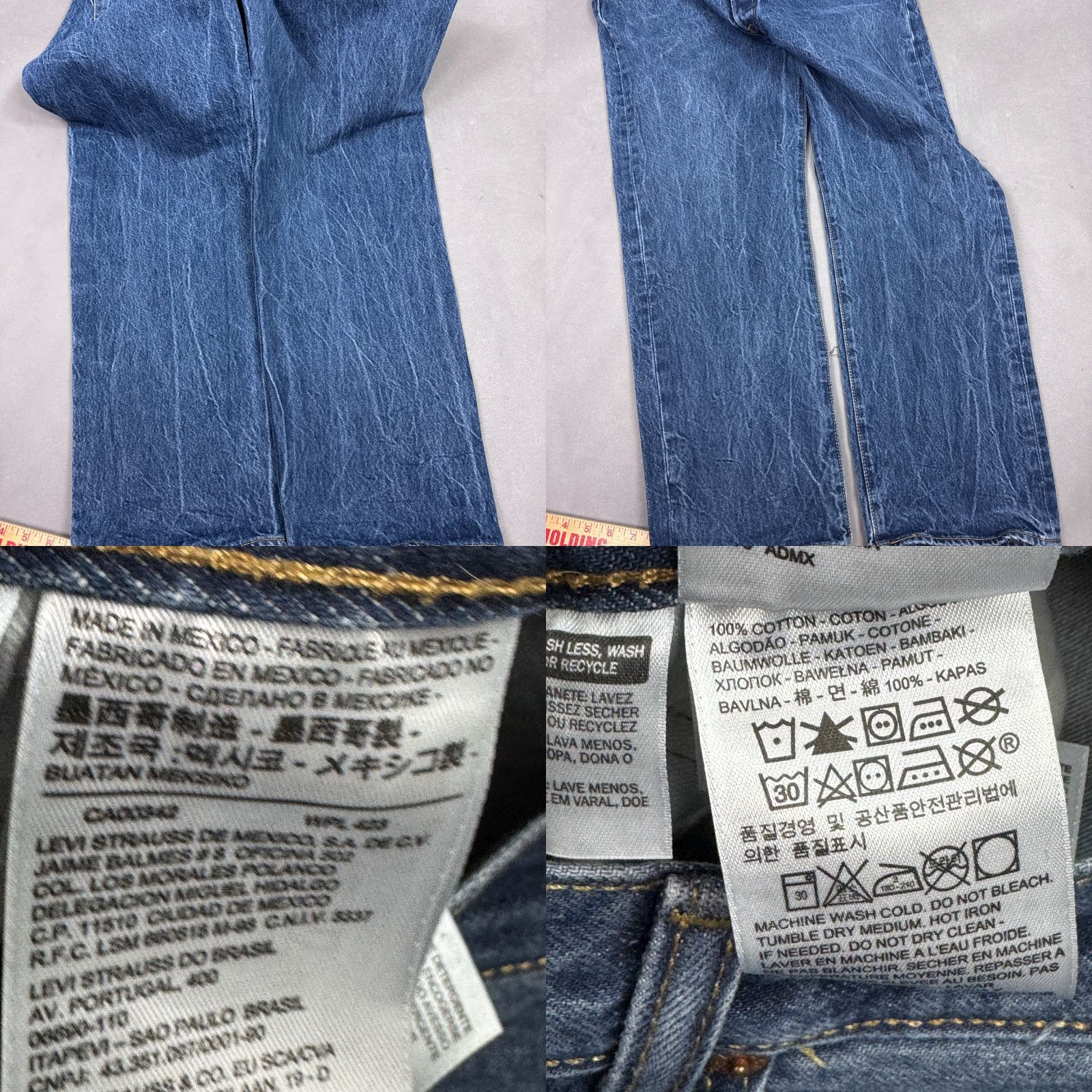 Levi's Levi's 501 Jeans Mens 36x28 Blue Denim Button Fly Straight Pockets Vintage No (Tag38x30) Size US 38 / EU 54 - 8 Thumbnail