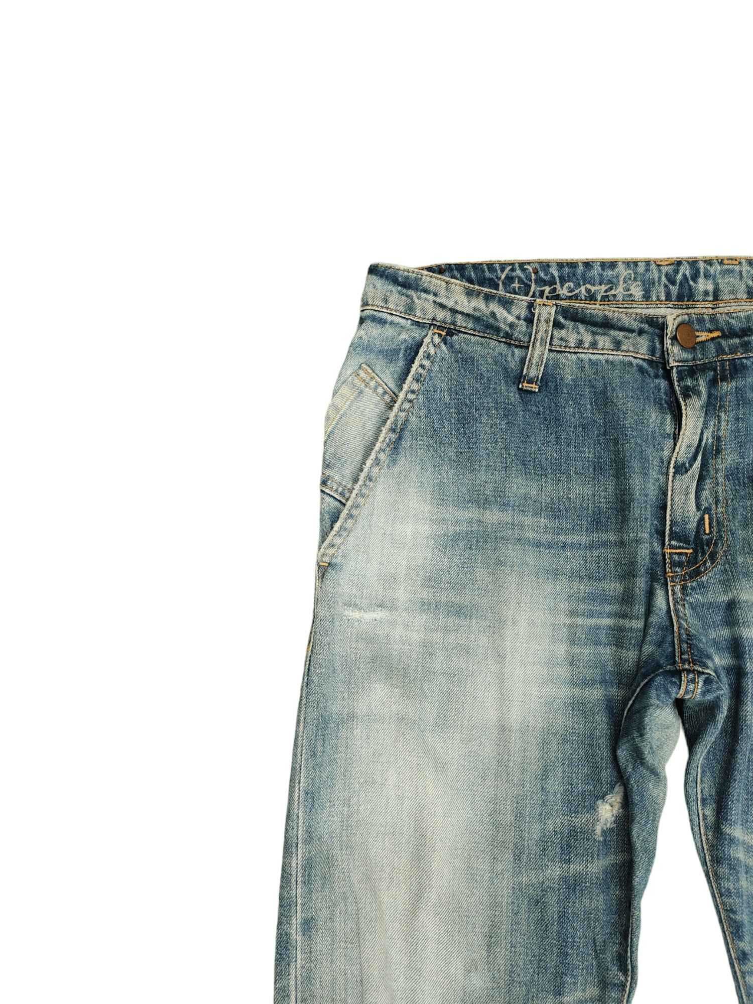 (+)PEOPLE (+) People Release Hem Distressed Denim Jeans Size US 34 / EU 50 - 5 Thumbnail