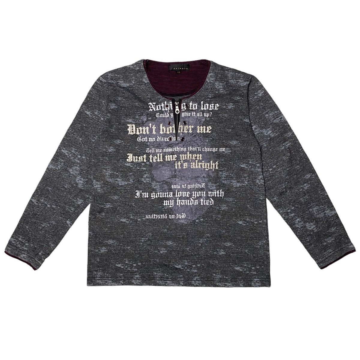 If Six Was Nine 2000's Spinash Poem Double Layer Longsleeve Size US M / EU 48-50 / 2 - 1 Thumbnail