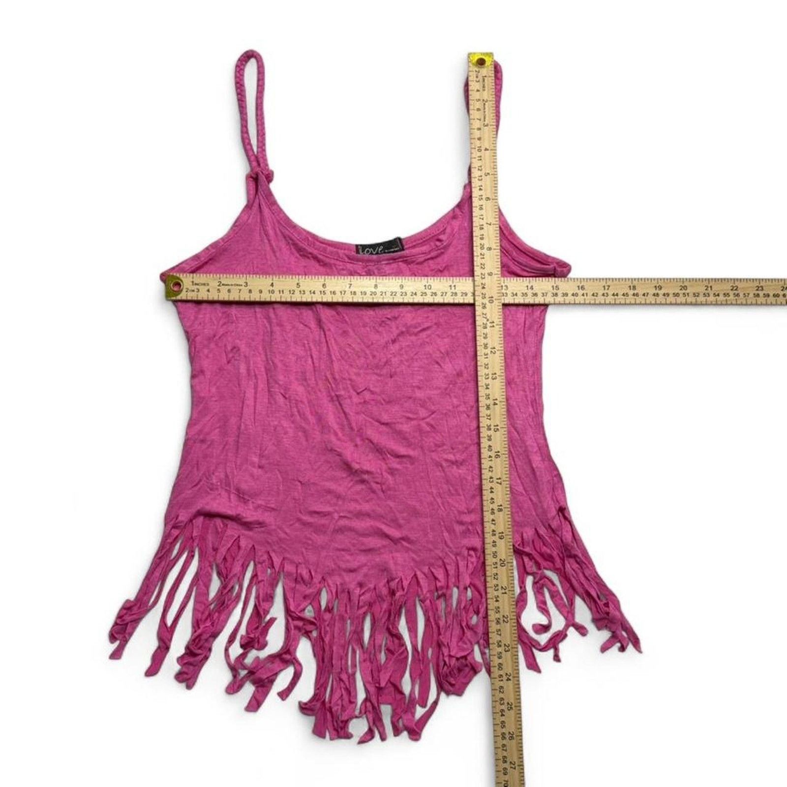 Other Pink Fringe Y2K Boho Summer Tank Top Love By Chelsey size M Size M / US 6-8 / IT 42-44 - 3 Thumbnail