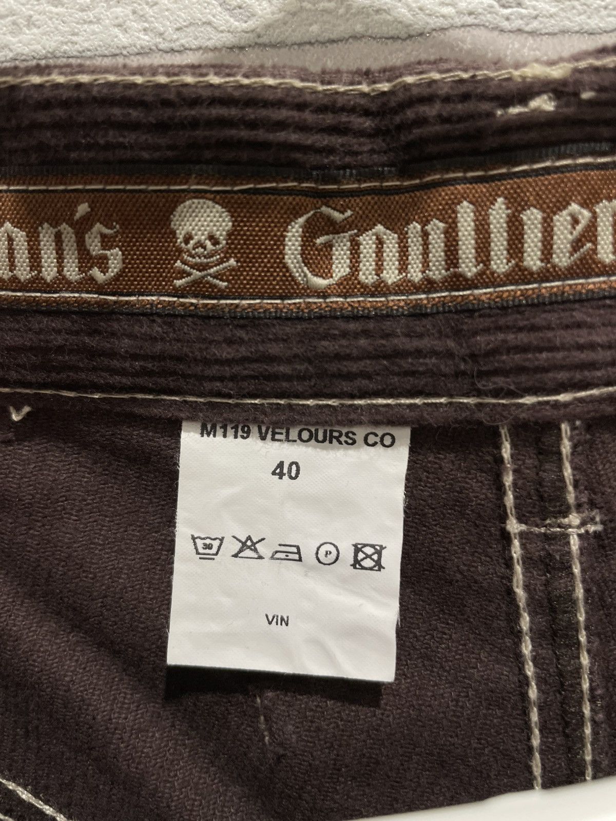 Jean Paul Gaultier RARE Vintage 90s Jean Paul Gaultier Jeans Velvet Brown Pants Size US 30 / EU 46 - 17 Thumbnail