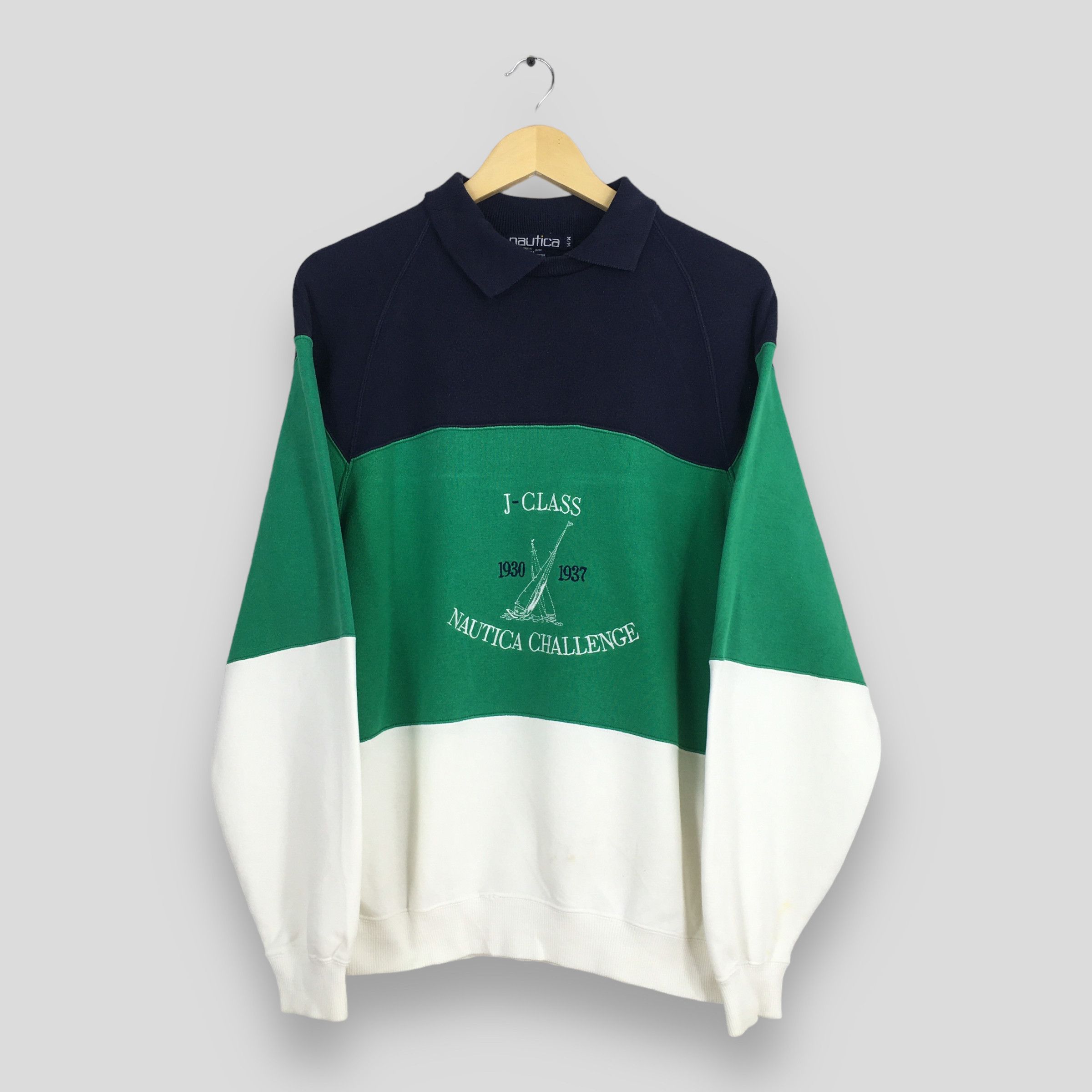 Nautica × Vintage Nautica Challenge J-Class Sweatshirt Pullover Medium Size US M / EU 48-50 / 2 - 1 Thumbnail