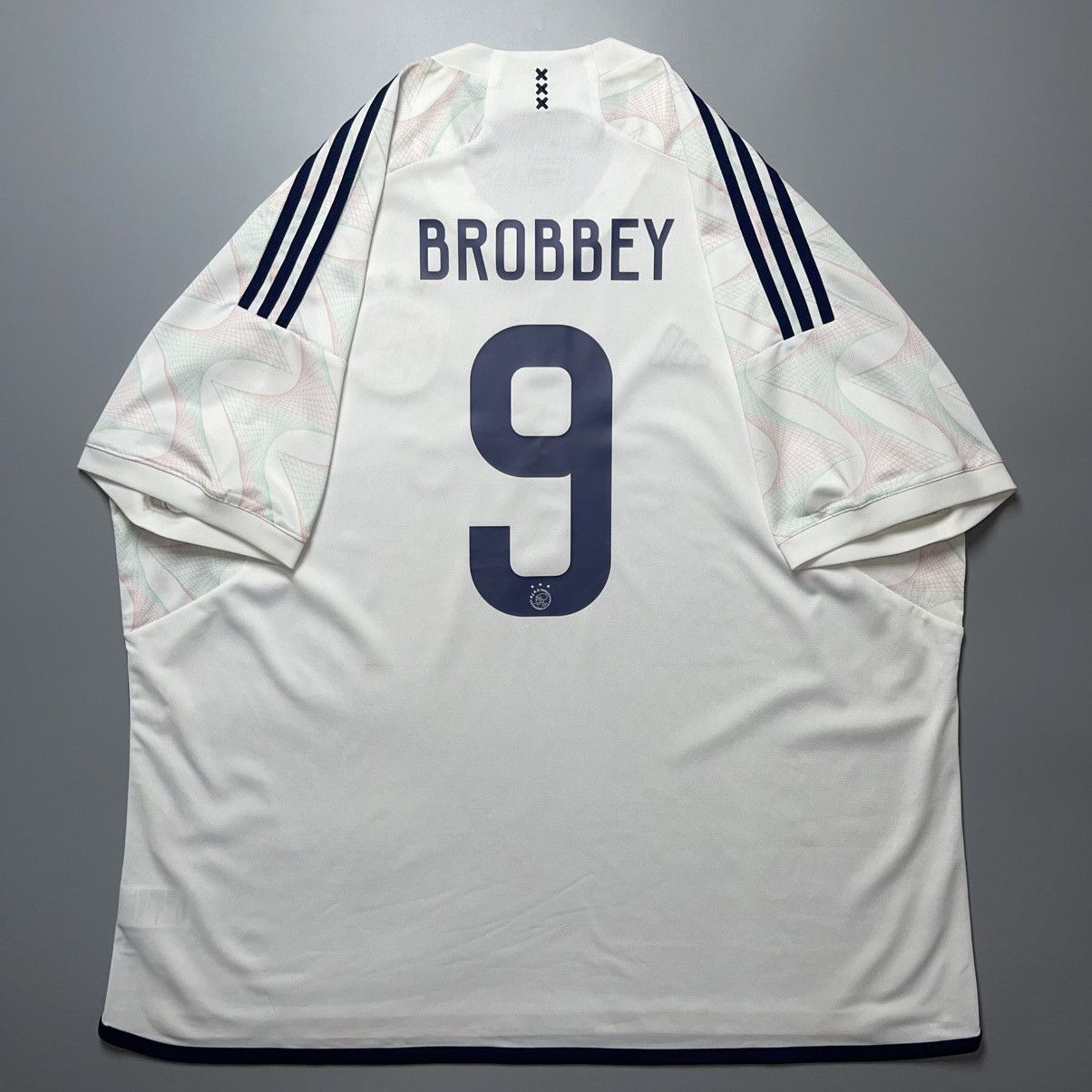AJAX AMSTERDAM ADIDAD 2023/2024 FOOTBALL JERSEY #9 BROBBEY
