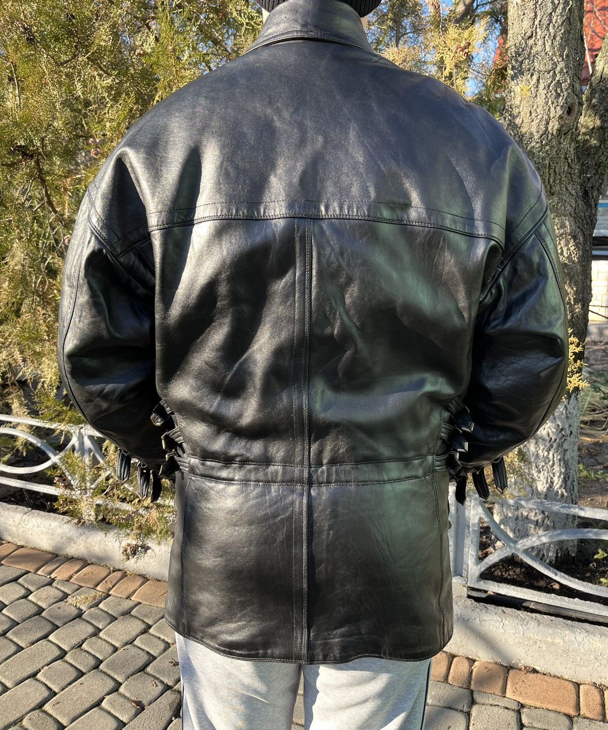 Versace GIANNI VERSACE 1992s LEATHER JACKET VERY RARE Size US XL / EU 56 / 4 - 3 Thumbnail