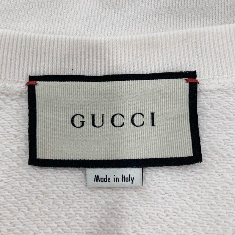 Gucci Gucci Logo letter printed round-neck white cotton sweatshir Size US S / EU 44-46 / 1 - 5 Thumbnail