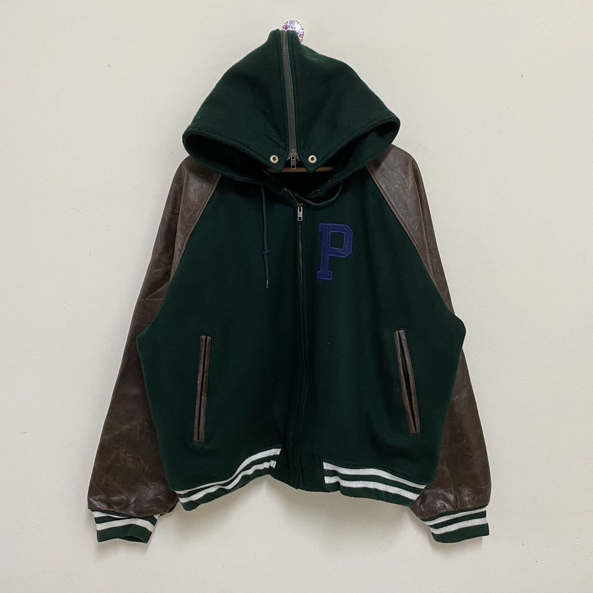 Polo Ralph Lauren VTG 90’s Polo Sport Hybrid Leather Patina Sleeve Jacket Size US L / EU 52-54 / 3 - 21 Thumbnail