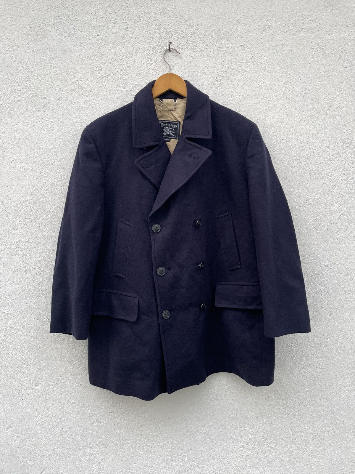 Burberry Prorsum Vintage Burberrys Wool Double Breasted Pea Coat Size US M / EU 48-50 / 2 - 1 Thumbnail
