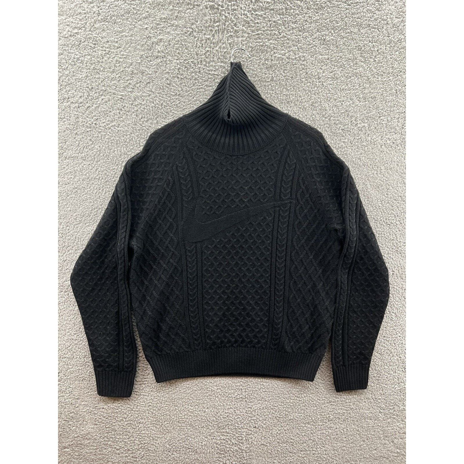 Nike Life Cable Knit Turtleneck Sweater Black FB7770-010