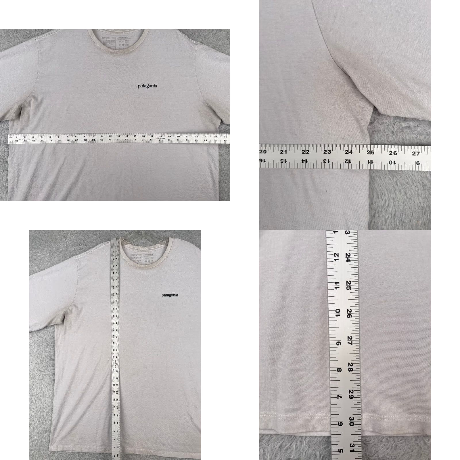 Patagonia Patagonia Shirt Men 2XL White Responsibili-Tee Short Sleeve Cotton Blen Logo Tee USA 2XL Mens Size US XXL / EU 58 / 5 - 8 Thumbnail