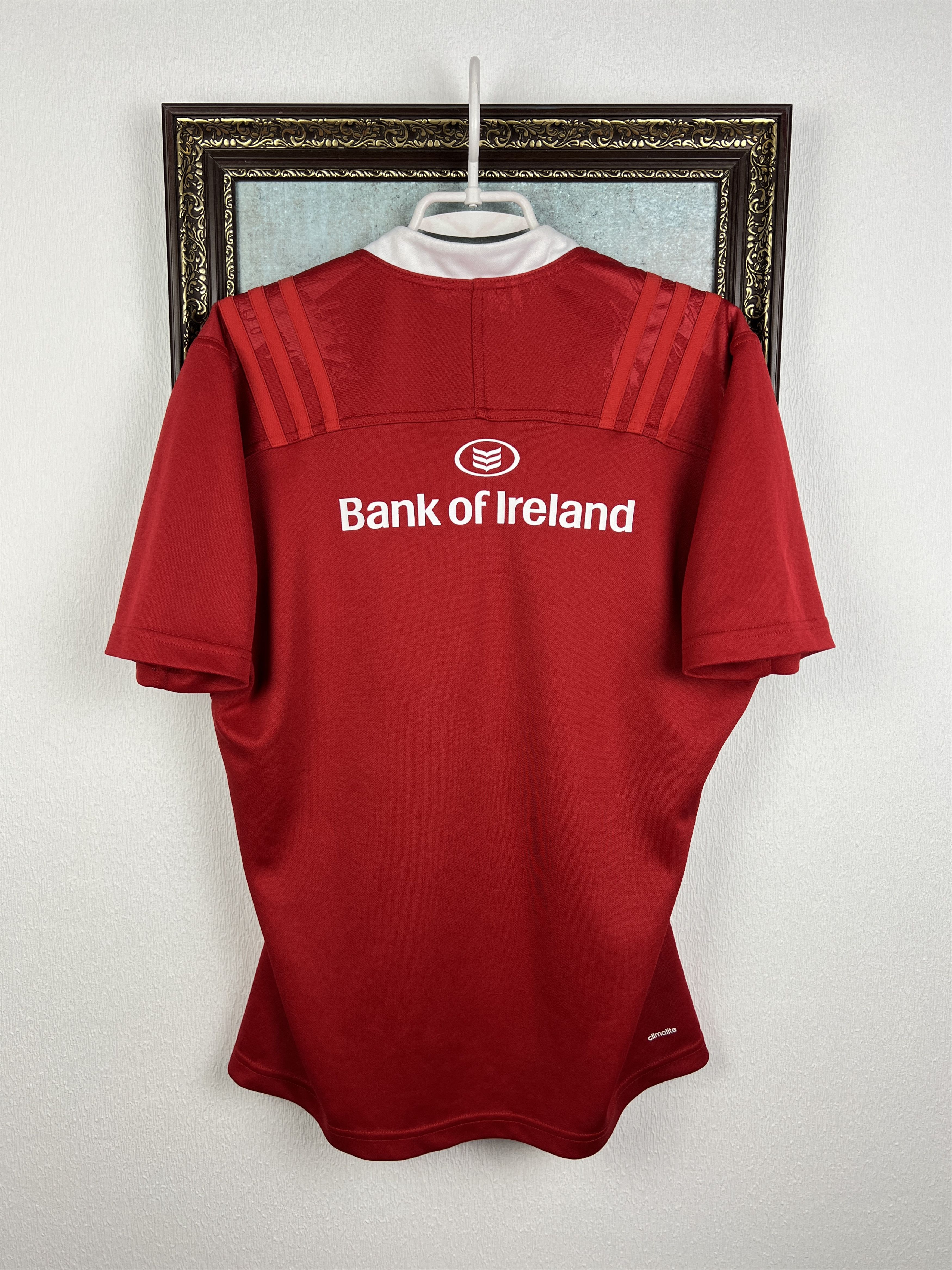 Adidas Munster Rugby Union Red Jersey Trikot Sport Shirt Rare Hype Size US M / EU 48-50 / 2 - 9 Thumbnail