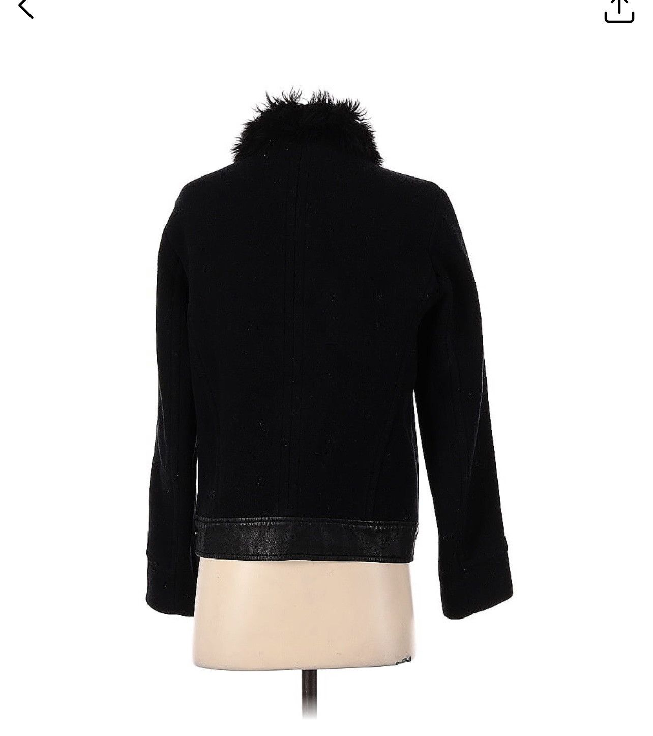 Helmut Lang HELMUT LANG Fur Combo Wool Blend Jacket in Black Size S / US 4 / IT 40 - 11 Thumbnail