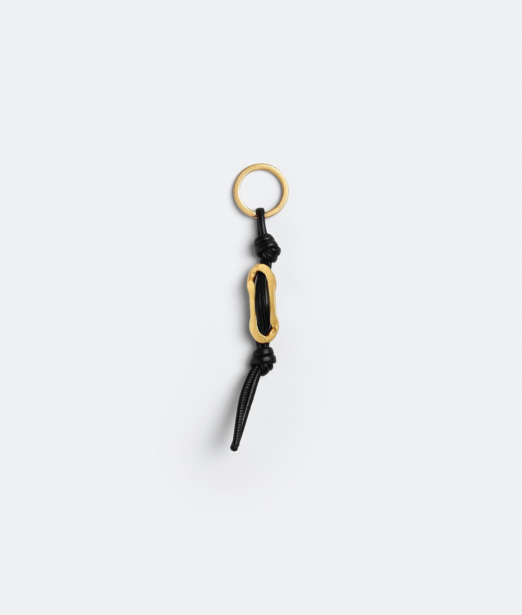 Bottega Veneta o1n1vont0525 Size: OS / Alphabet Key Ring H in Black/Gold Size ONE SIZE - 2 Thumbnail