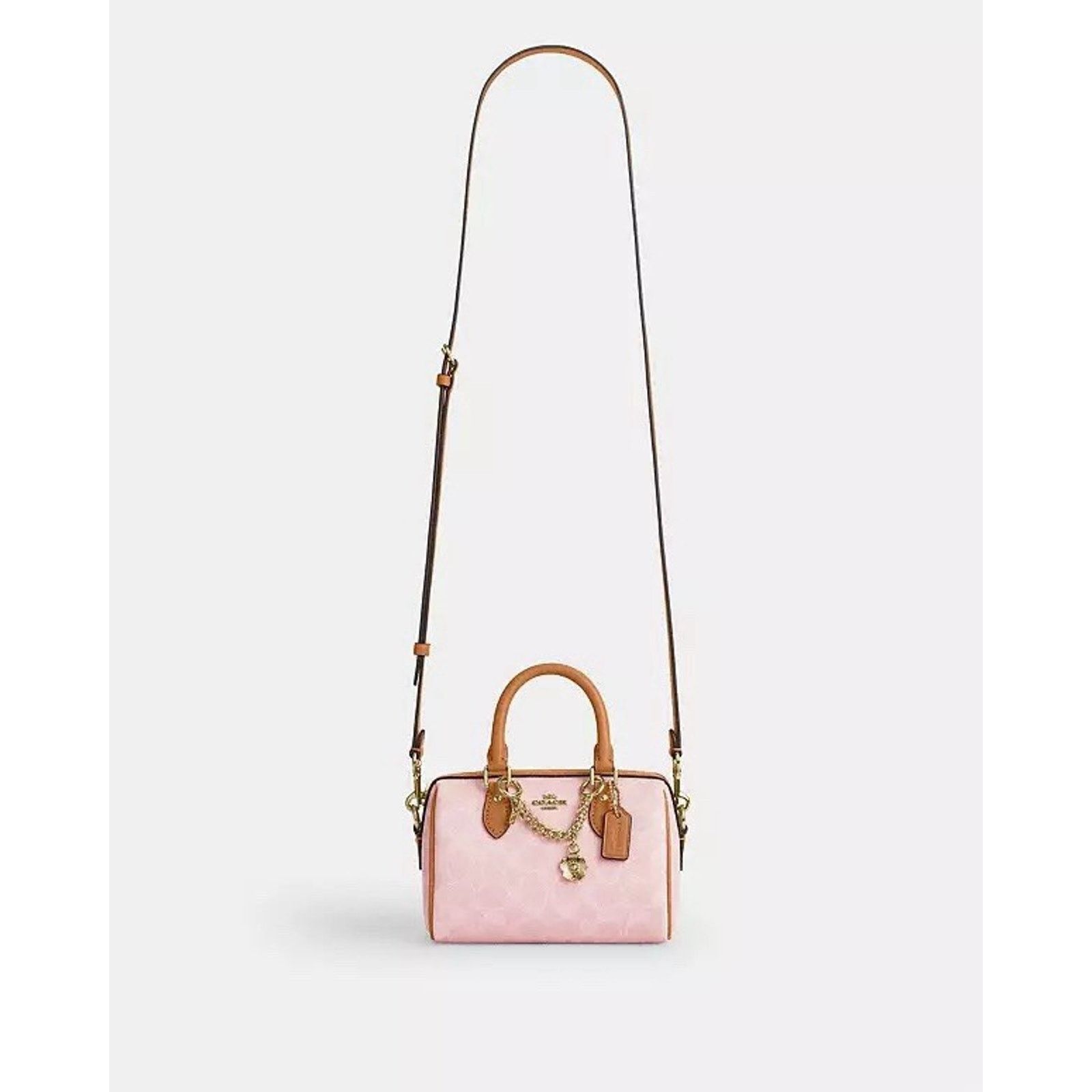 Coach NWT Coach Mini Rowan Crossbody Bag Pink Powder CEK79 IN HAND Size ONE SIZE - 11 Thumbnail